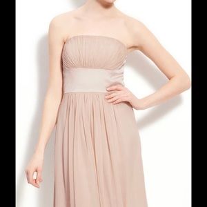 Donna Morgan Chiffon & Satin Strapless Dress Sz 8